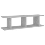 vidaXL Étagères murales 2 Pièces Gris béton 75x18x20 cm bois d'ingénierie