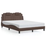 vidaXL Cadre de lit Viana sans matelas marron 140x200 cm similicuir