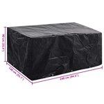 vidaXL Housse de salon de jardin 8 œillets 240 x 140 x 90 cm