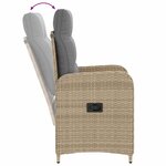 vidaXL Ensemble de repas extérieur 7 Pièces Beige et Gris clair