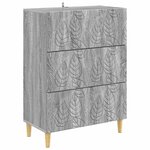 vidaXL Armoire à tiroirs Sonoma gris 66 x 34 5 x 90 cm