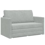vidaXL Canapé-Lit Gris clair 124 x 204 x 61 cm Velours