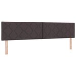vidaXL Lit à ressort LED Marron foncé 200 x 200 cm tissu