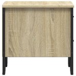 vidaXL Tables de chevet 2 Pièces chêne sonoma 40x41x40 cm bois ingénierie