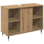 vidaXL Ensemble de mobilier de salle de bain 3 Pièces Chêne artisanal