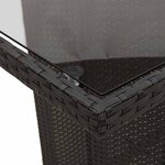 vidaXL Ensemble de bistro de jardin 7 Pièces coussins noir poly rotin