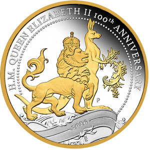 Pièce de monnaie en Argent 1 Dollar g 31.1 (1 oz) Millésime 2026 H.M. QUEEN ELIZABETH II (PRÉCOMMANDE)