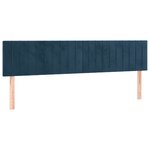 vidaXL Sommier à lattes de lit et matelas Bleu foncé 180x200cm Velours