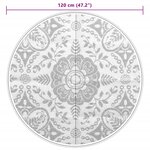 vidaXL Tapis d'extérieur ARAKIL gris clair Ø120 cm PP