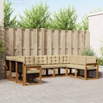 vidaXL Ensemble de canapés d'extérieur 9 pc Naturel et Beige