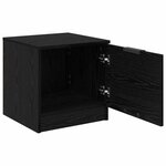 vidaXL Armoire de lit avec tiroir 2 Pièces Chêne noir 40 x 39 x 40cm
