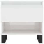 vidaXL Table basse blanc brillant 50x46x50 cm bois d’ingénierie