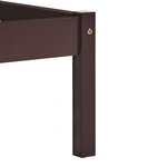 vidaXL Cadre de lit Marron foncé Bois de pin massif 180x200 cm