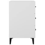vidaXL Table de chevet blanc 40x40x66 cm bois d'ingénierie