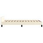 vidaXL Cadre de lit avec tête de lit sans matelas crème 90x200 cm