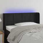 vidaXL Tête de lit à LED Noir 83x16x78/88 cm Velours