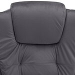 vidaXL Chaise de bureau Gris foncé Velours