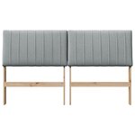 vidaXL Tête de lit capitonnée Gris clair 160 cm Pin massif