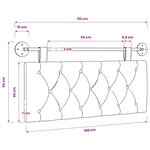 vidaXL Tête de lit suspendue Bleu denim Tissu