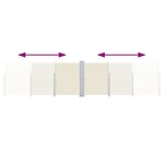 vidaXL Auvent latéral rétractable Crème 140 x 1000 cm
