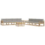 vidaXL Ensemble de canapés d'extérieur 9 pc Blanc et gris clair