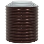 vidaXL Jardinière surélevée Marron 400 x 80 x 81 cm Acier