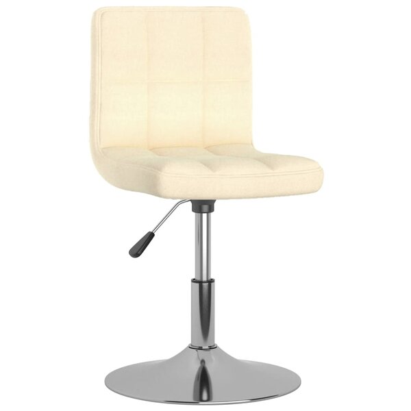 vidaXL Tabouret de bar pivotant Crème Tissu