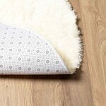 vidaXL Tapis Shaggy à poils longs NAVARRA crème 100x100 cm polyester