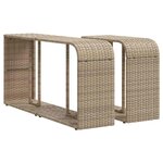 vidaXL Salon de jardin avec coussins 10 Pièces beige résine tressée