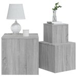 vidaXL Tables d'appoint 3 Pièces Sonoma gris Bois d'ingénierie