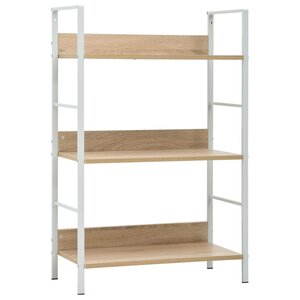 vidaXL Bibliothèque à 3 niveaux chêne 60x27 6x90 5cm bois d'ingénierie