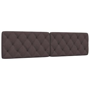 vidaXL Coussin de tête de lit marron foncé 200 cm tissu