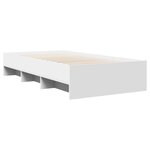 vidaXL Cadre de lit sans matelas blanc 100x200 cm bois d'ingénierie