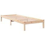 vidaXL Cadre de lit extra long sans matelas 100x210 cm bois massif pin