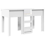 vidaXL Lit Superposé pour Enfants Blanc 75 x 190 cm Bois d'ingénierie