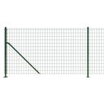 vidaXL Clôture en treillis métallique avec bride vert 1 1x25 m