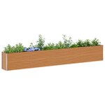vidaXL Jardinière surélevée 485 x 50 x 68 cm Acier galvanisé