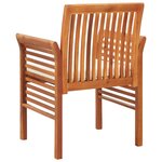 vidaXL Chaises de jardin avec coussins lot de 4 Bois d'acacia massif