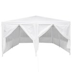vidaXL Tente de fête Blanc 400 x 400 x 266 cm Polyester  Acier