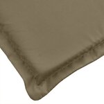 vidaXL Coussins de chaise à dossier bas lot de 2 taupe mélangé tissu