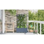 vidaXL Cache-pot de jardin 2 Pièces Gris Clair 80 x 40 x 143 cm Acier