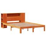 vidaXL Lit bibliothèque sans matelas cire marron 140x200 cm pin massif