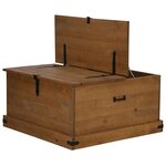 vidaXL Coffre de rangement HALDEN 91x91x47 cm bois massif pin