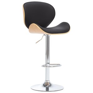 vidaXL Tabouret de bar Noir Similicuir