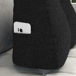 vidaXL Coussin de Dos Noir 45 x 24 x 50 cm tissu
