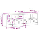 vidaXL Meubles TV 2 Pièces noir 67x39x44 cm acier