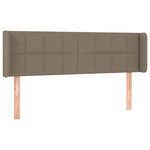 vidaXL Tête de lit avec oreilles Taupe 147x16x78/88 cm Tissu