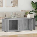 vidaXL Ensemble de tables basses 2 Pièces Gris Sonoma Bois d'ingénierie