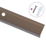 vidaXL Nez de marche Forme en L 5 pcs Aluminium 100 cm Marron