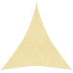 vidaXL Voile d'ombrage 160 g/m² Beige 5x7x7 m PEHD